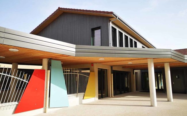 St Fortunat école cour primaire tamtam architecture